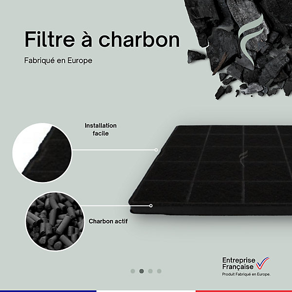 Filtre à Charbon pour Hotte Baumatic - KFBK-2 - 242x195x12mm