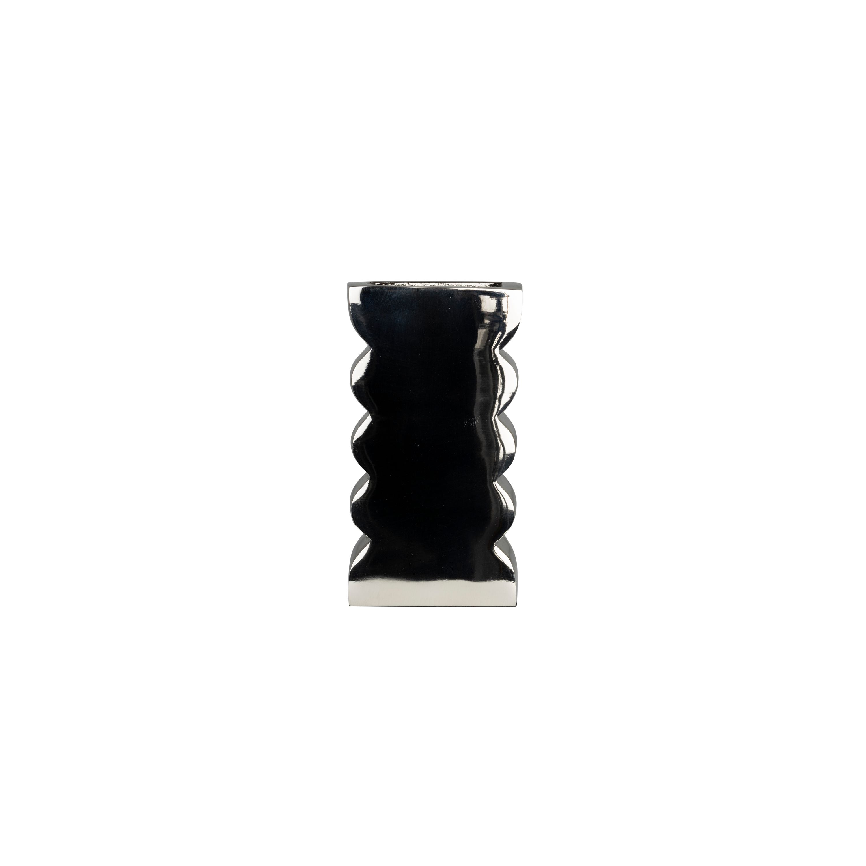 Zuiver Curves Vaas S Shiny Zilver