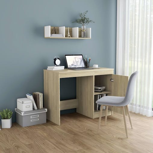 NNEVL Desk Sonoma Oak 100x50x76 cm Chipboard