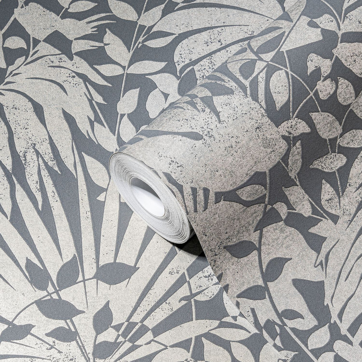 A.S. Création behang bloemen grijs en zilver - 53 cm x 10.05 m - AS-388314