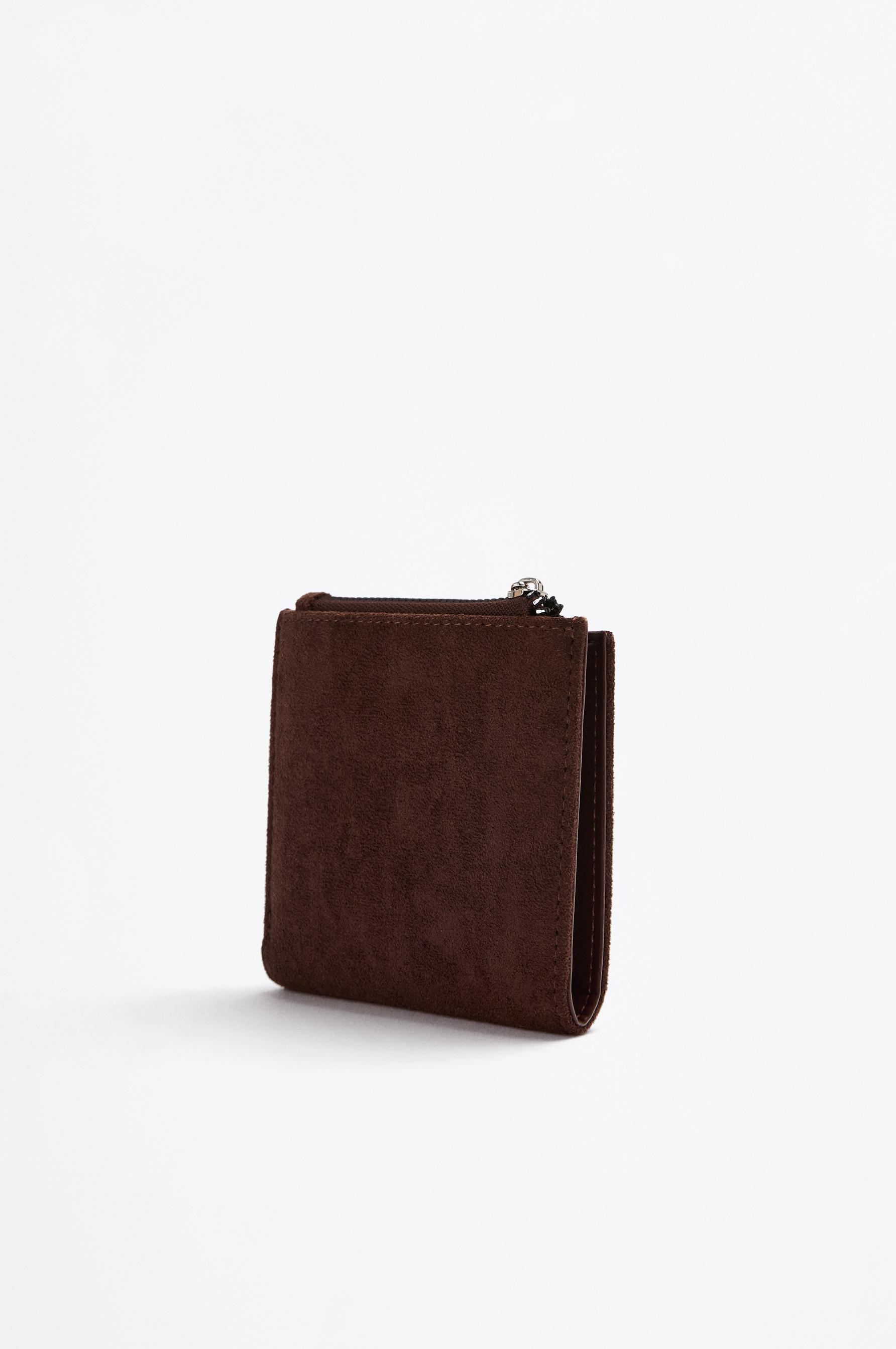 Cartera efecto suede detalle cinturón
