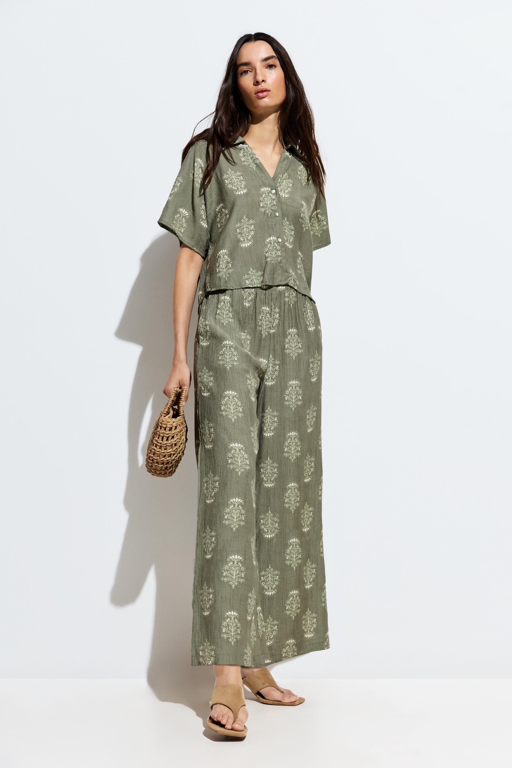Pantalón culotte textura
