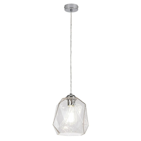 Lampa wisząca chromowana przezroczysta Shivani 1xE27x40W Rabalux