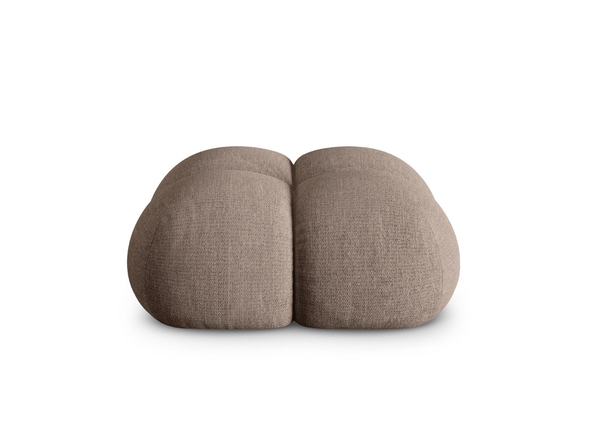 Cosmopolitan Design Poef Loretto structurele stof cappuccino - 90x90x40cm