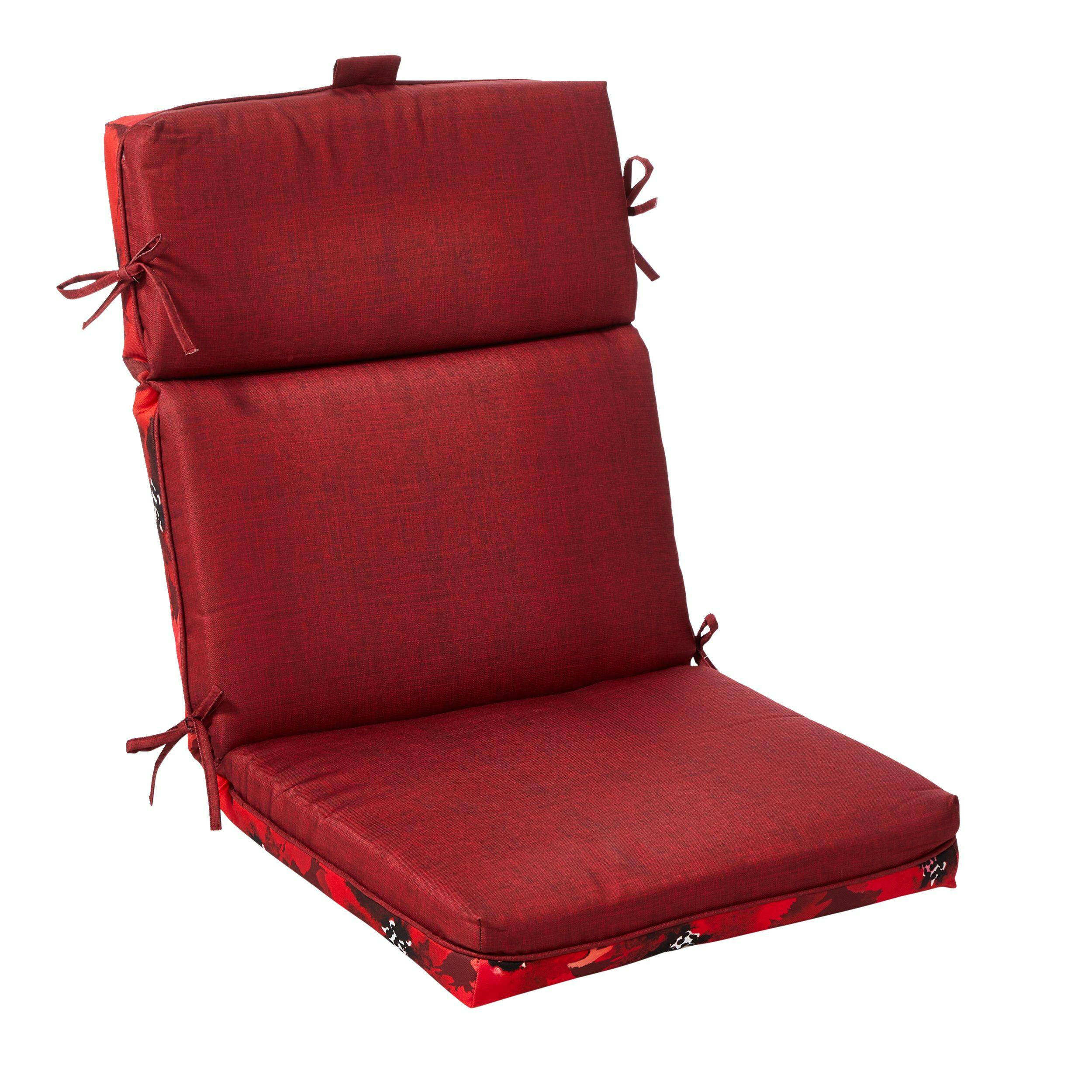 CANVAS Bloom Patio UV, Water & Stain Resistant Chair Cushion, Red