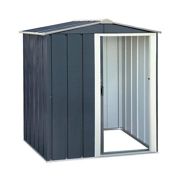 Duramax Abri de jardin métal - 1,96m² - kit ancrage - Anthracite