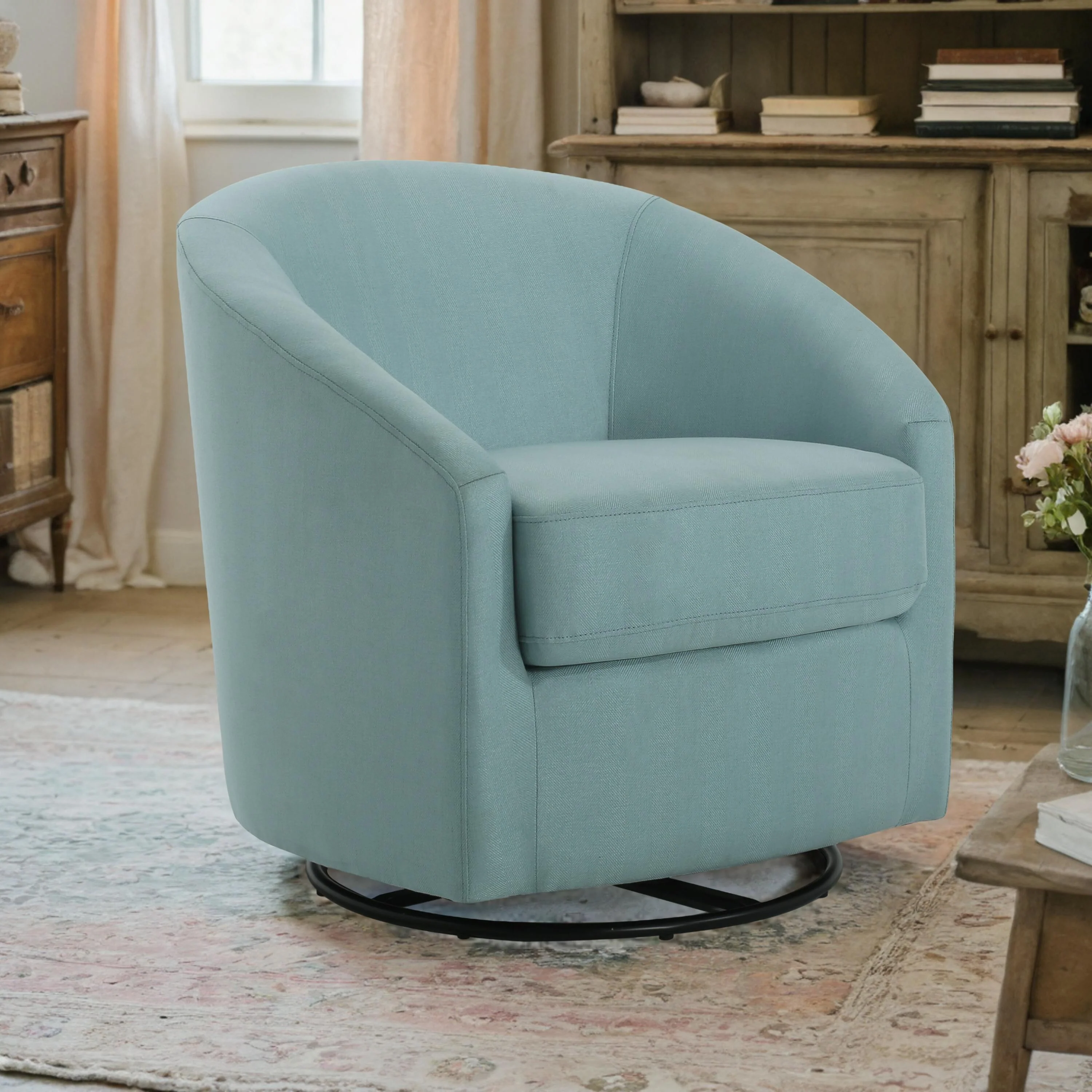 Gustavo Upholstered Swivel Glider Chair by Christopher Knight Home