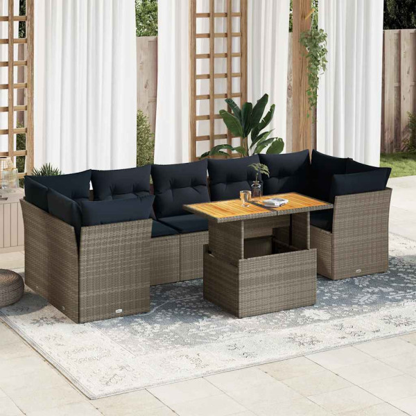 Zestaw Mebli Ogrodowych Stół Rattan Poduszki Do Ogrodu Na Taras Na Patio