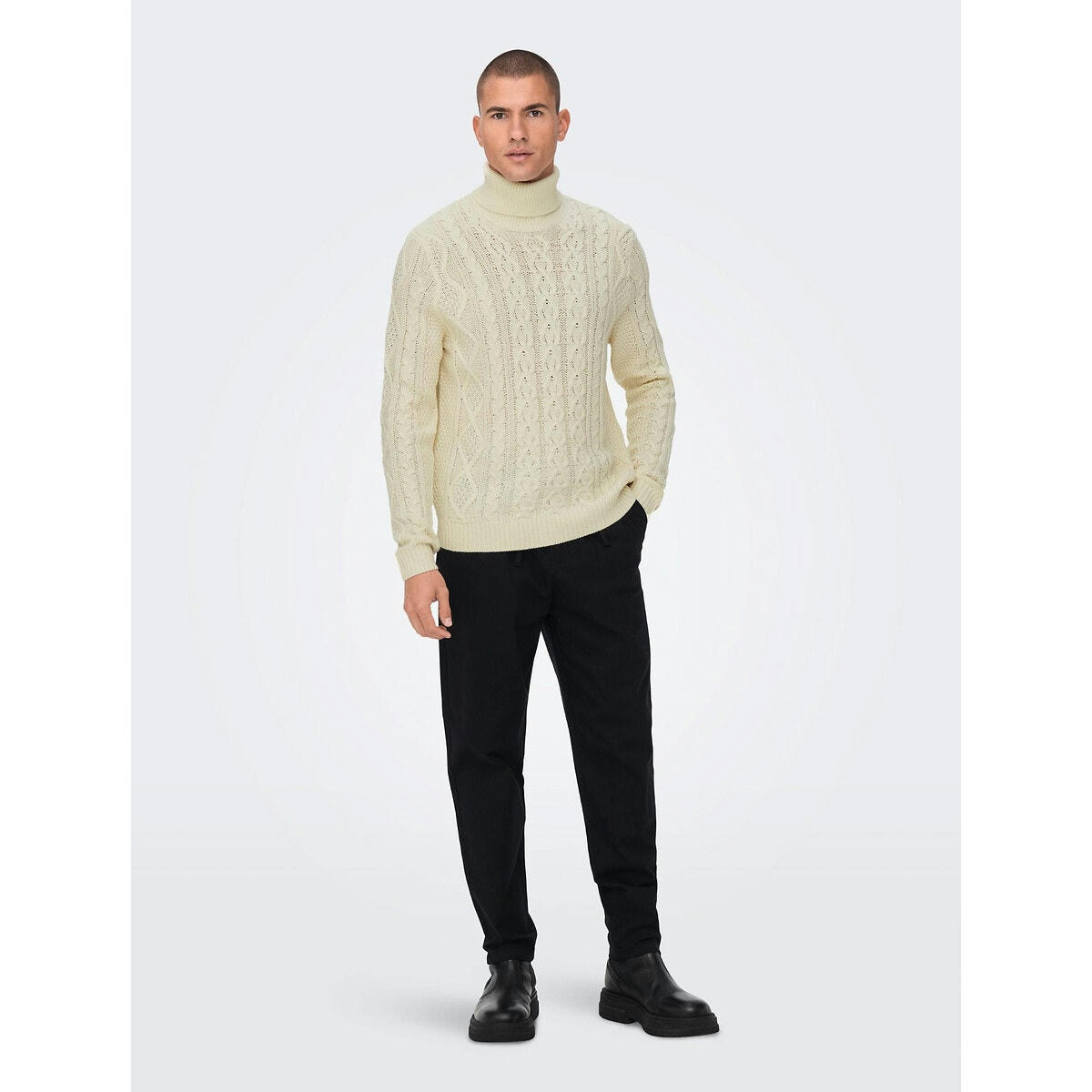 Pull col  roulé droit Phil