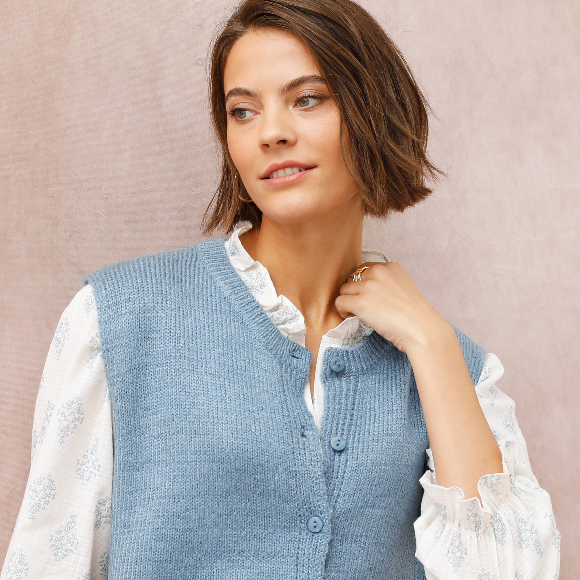 Gilet boutonné sans manches