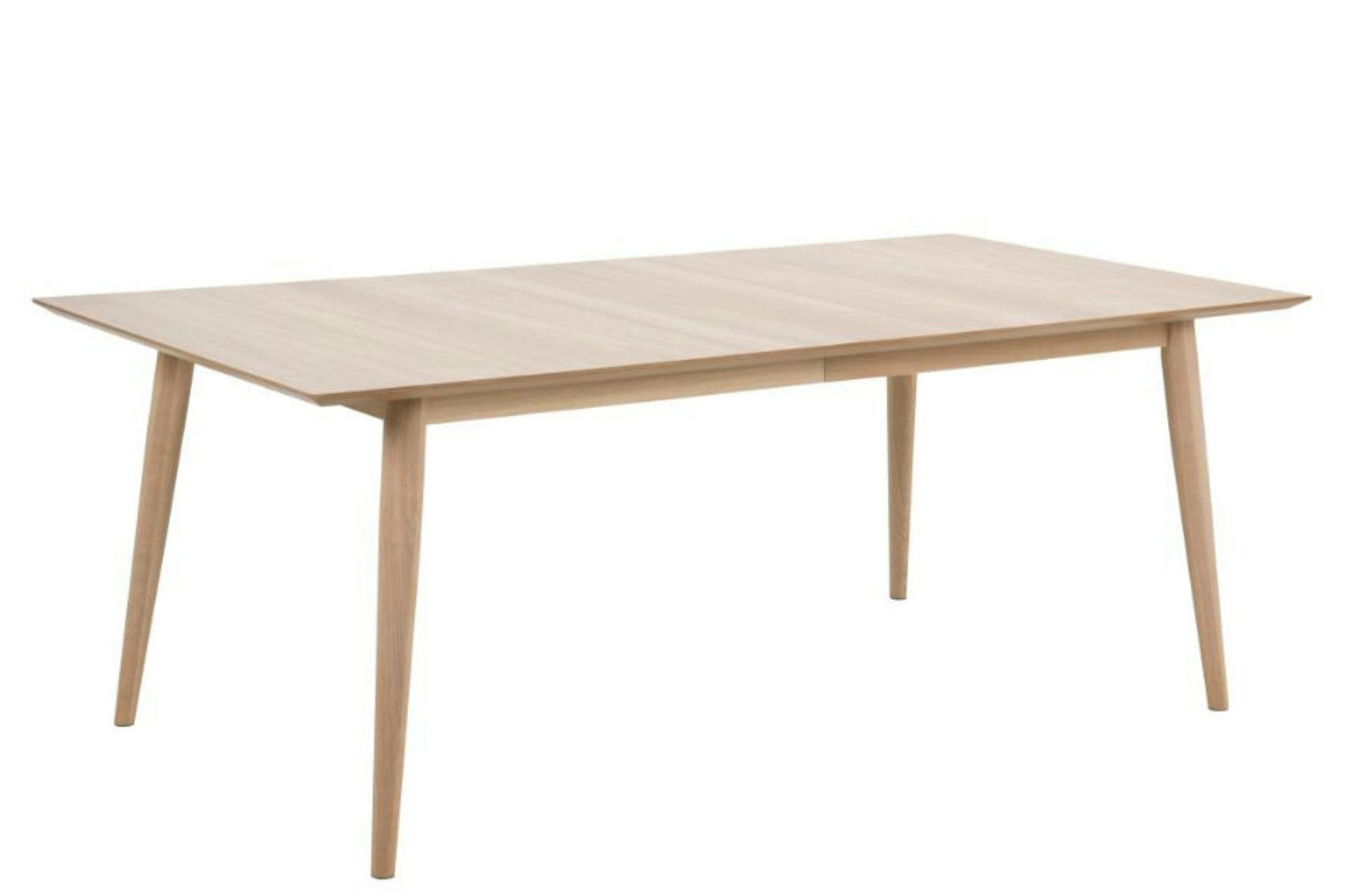 CENTIOR - Table à manger extensible en chêne blanchi 8 à 14 couverts L200/300