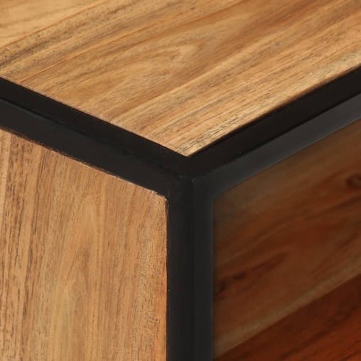 NNEVL Bed Cabinet 40x30x50 cm Solid Acacia Wood