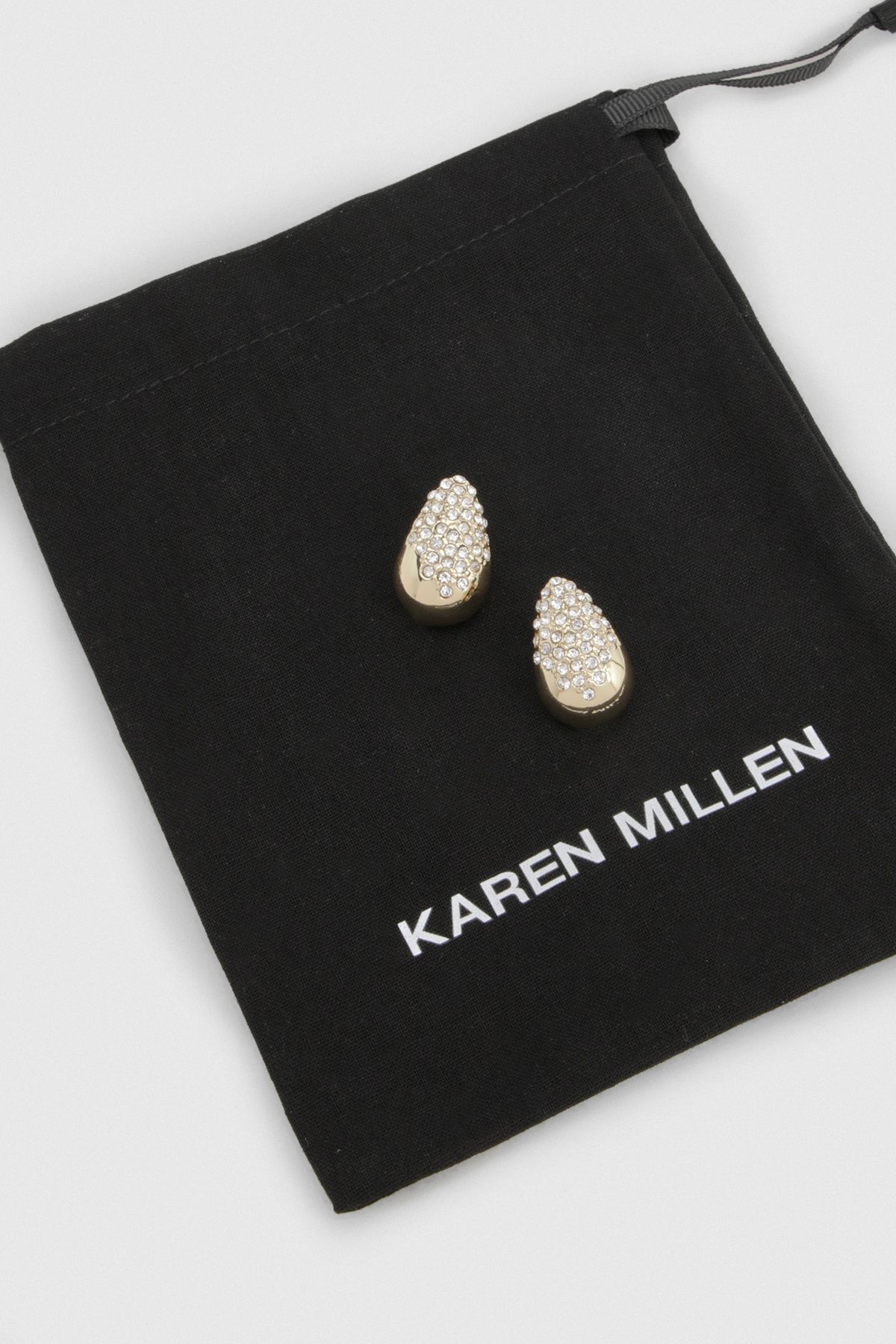 KarenMillen Diamante Teardrop Earrings