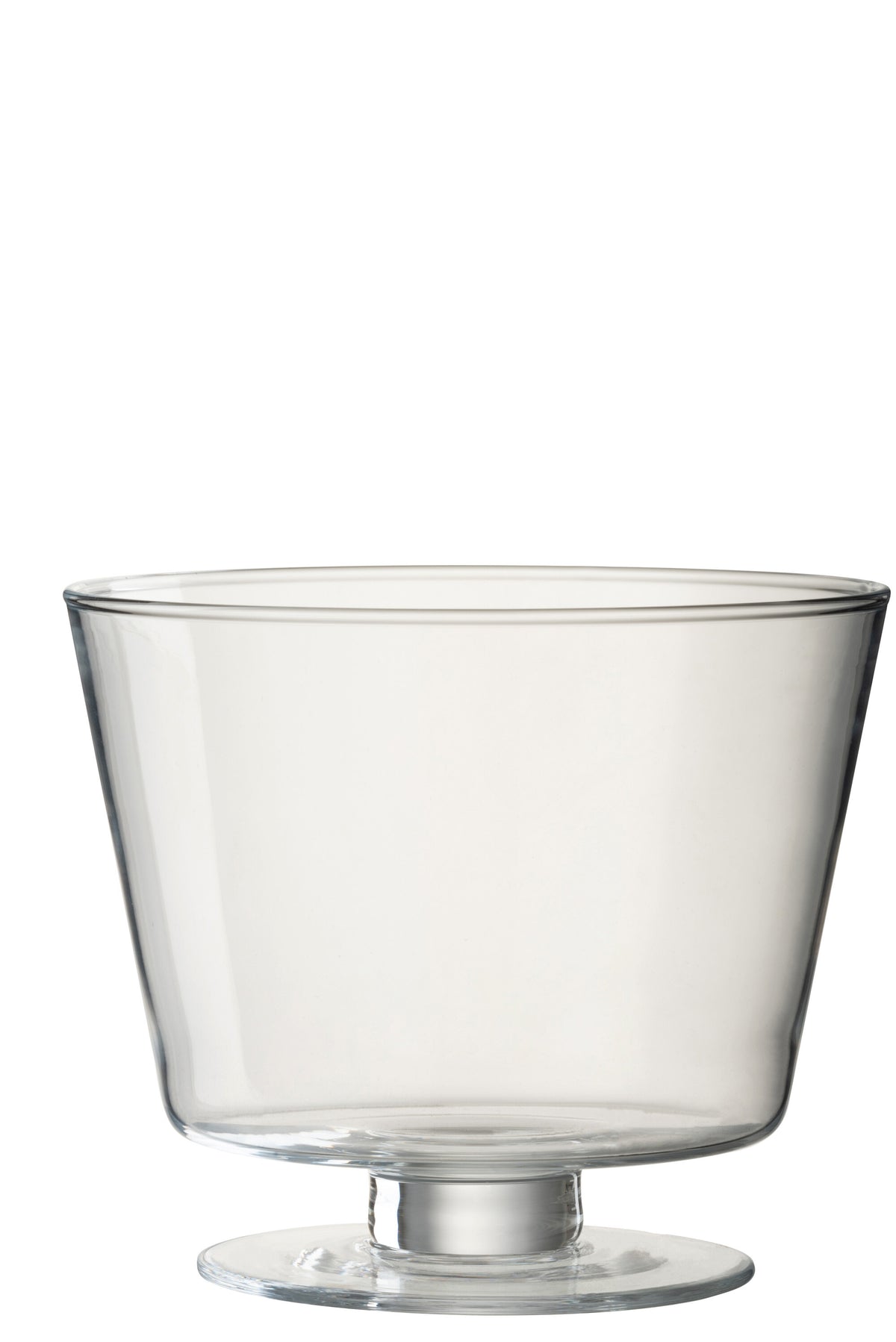 J-Line vaas Olivia - glas - transparant - Ø 19 cm