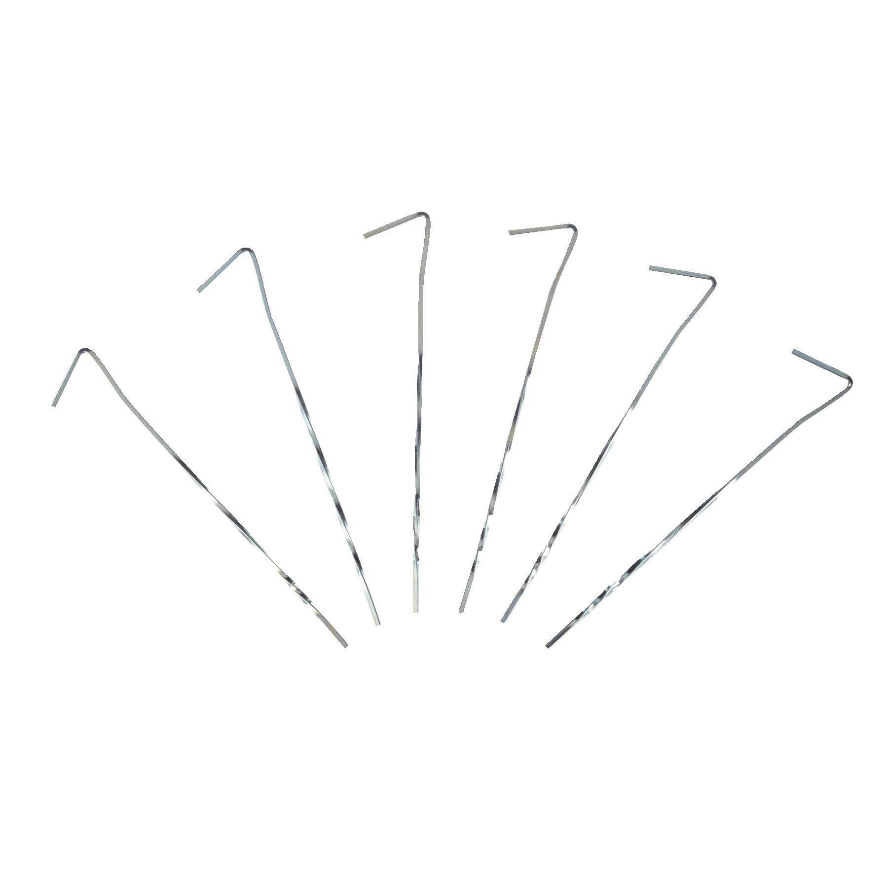 Woods Steel Tent Pegs/Stakes For Lightweight Camping Tents & Tarps, 7-in, 6-pk