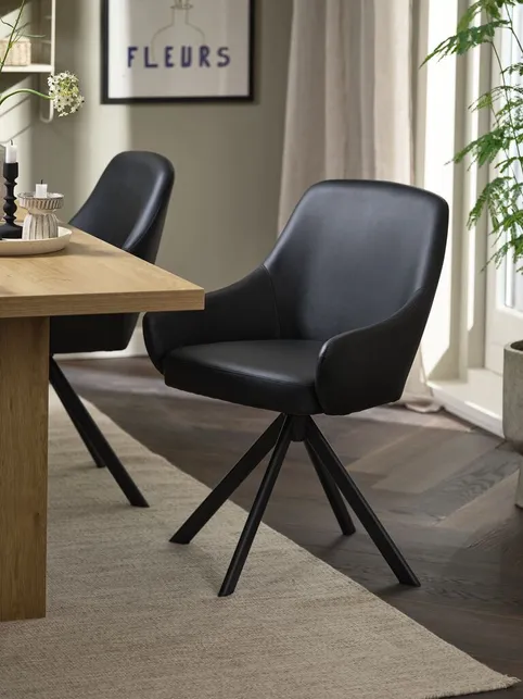 Spisebordsstol ROSTRUP drejebase sort