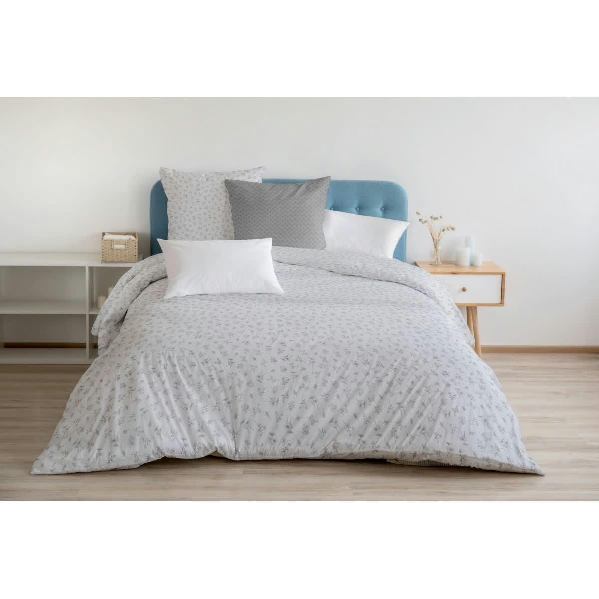 COLIBRI - COLIBRI Parure de couette 100% coton - Gris - 220x240 cm