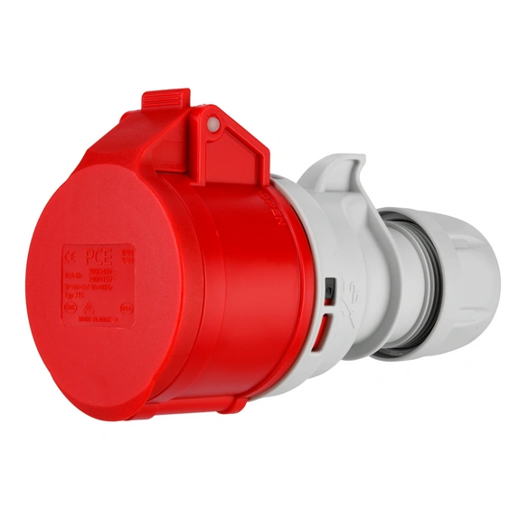 Kupplung mit Stecker, Rot, Kunststoff