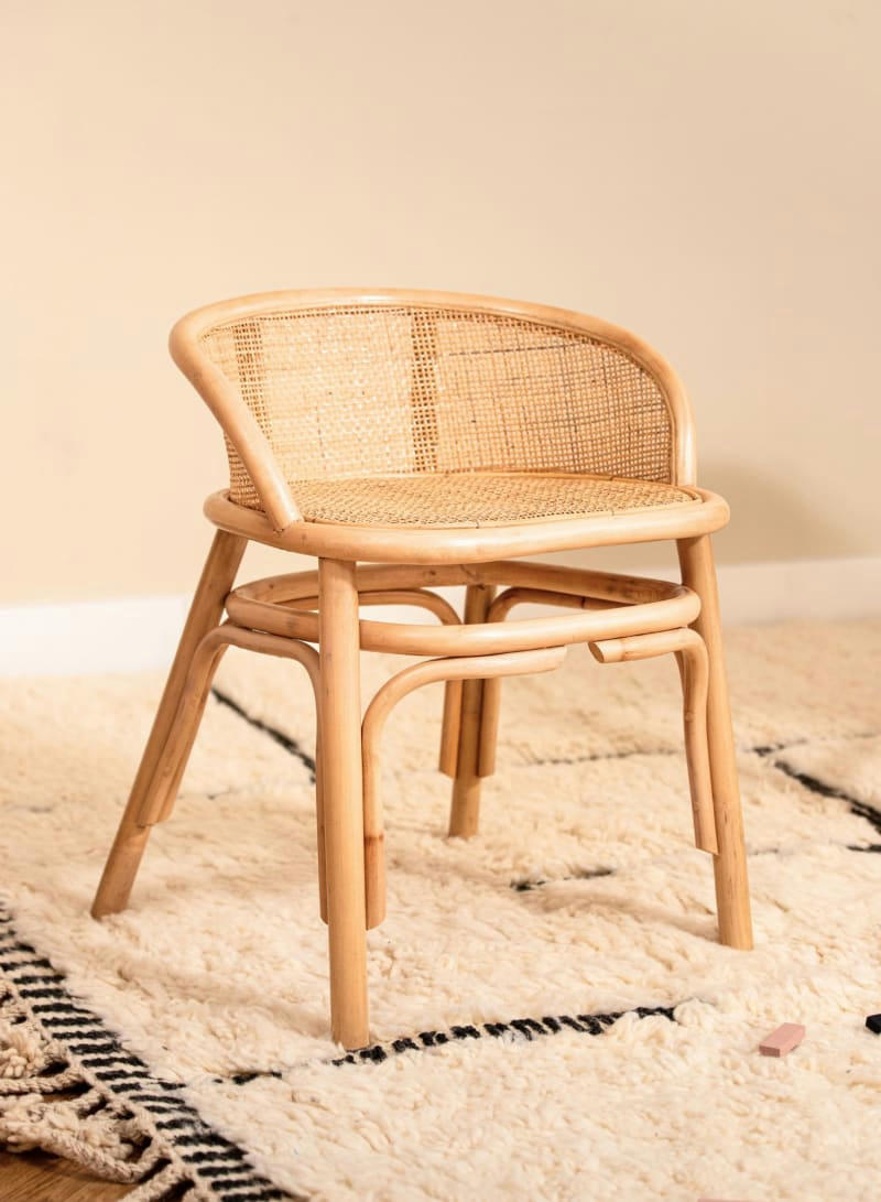 PALM - Chaise junior rotin et cannage