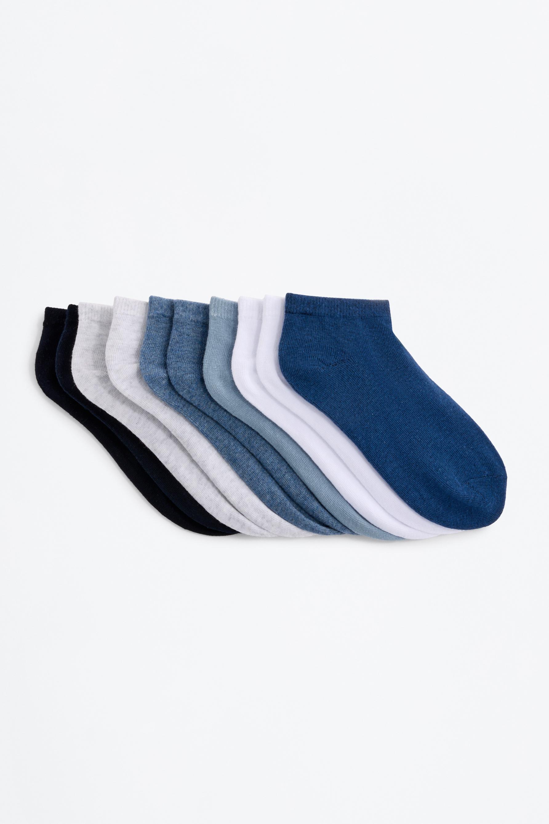 Calcetines tobilleros lisos (Pack 10)