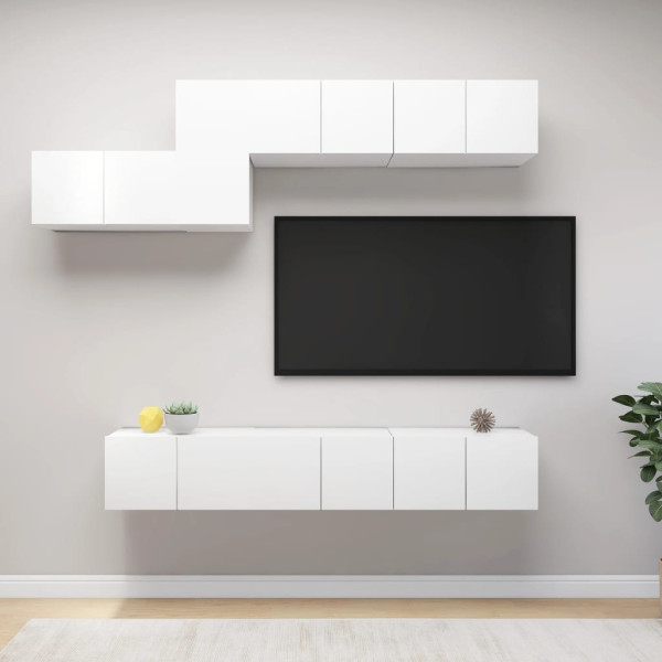 Zestaw szafek TV Biały Materiał drewnopochodny vidaXL