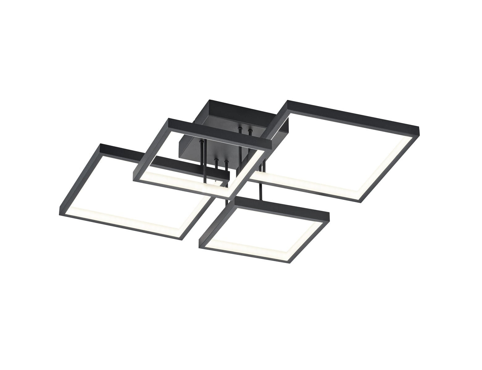 Lampa sufitowa SORRENTO czarno-biała LED 4x24W Ciepła biel 2400lm Trio