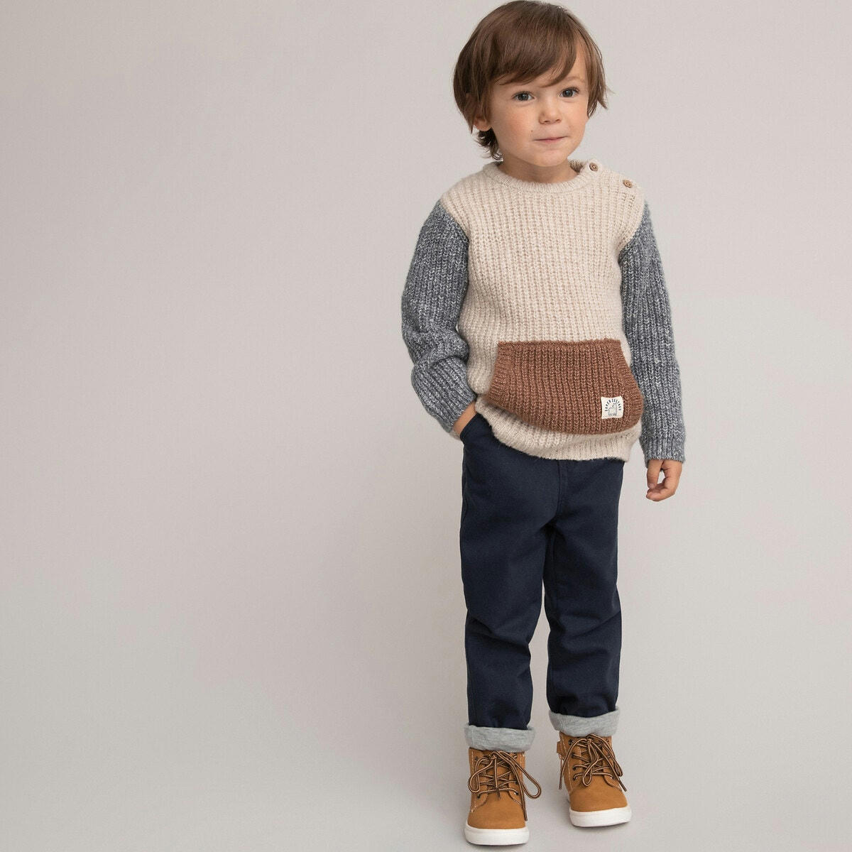 Pull col rond en grosse maille