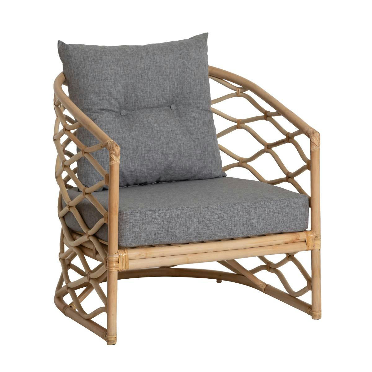 - Fauteuil en rotin marron 76 cm