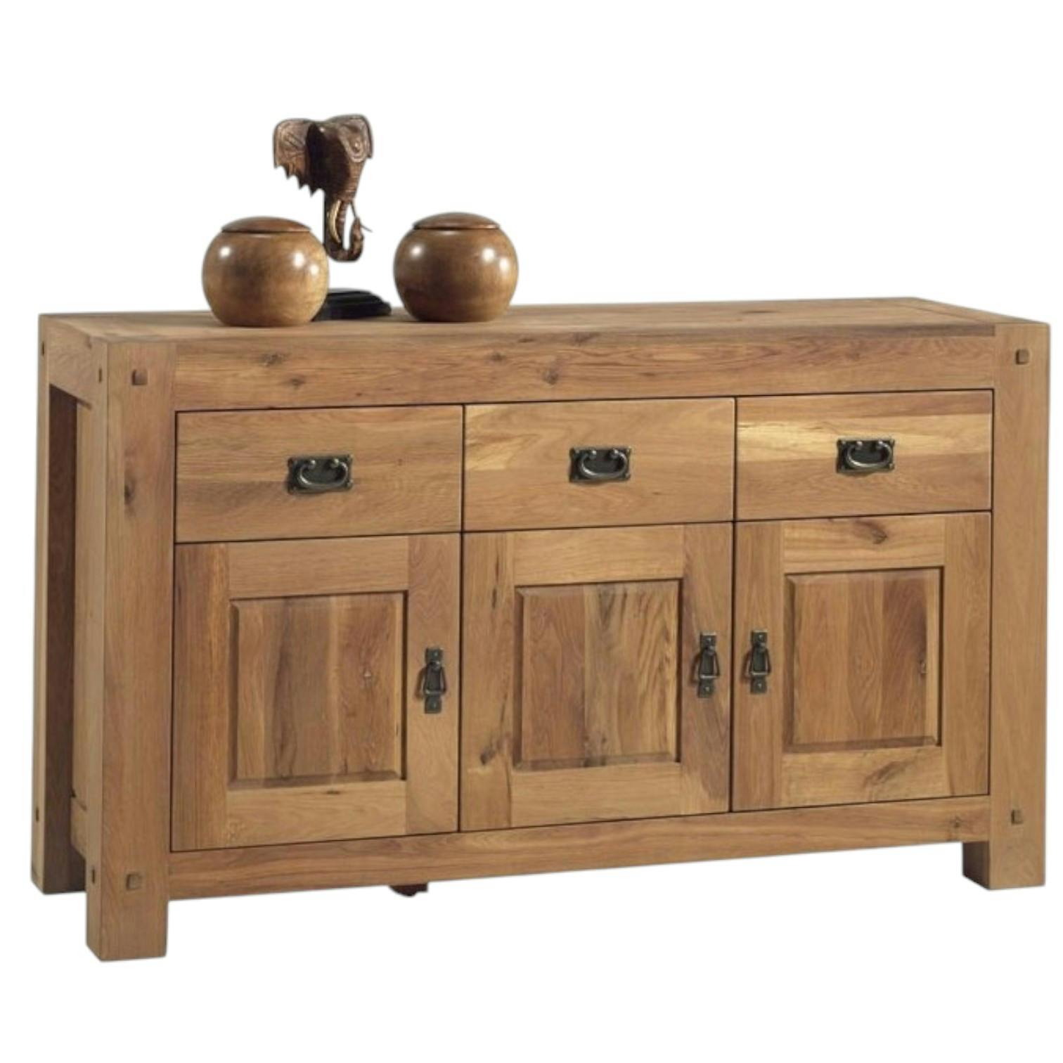 Buffet 3 portes chêne massif 150cm FJORD