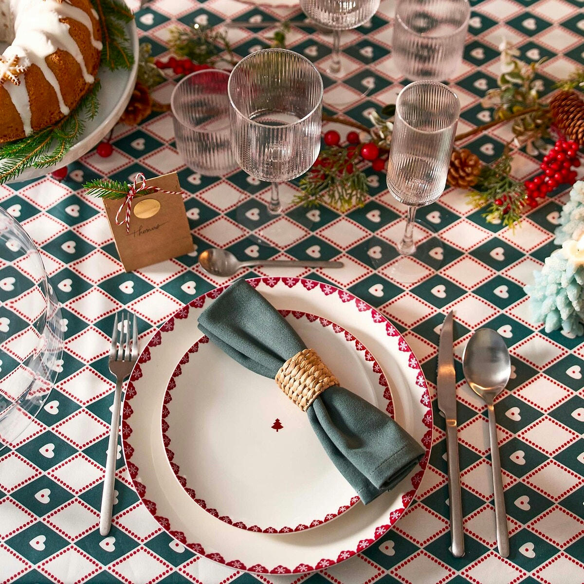 Serviettes de table unies coton, Scenario