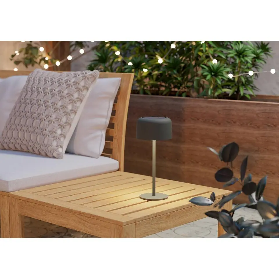 EGLO Roccanova Tafellamp - Solar - 30 cm - Groen - Oplaadbaar