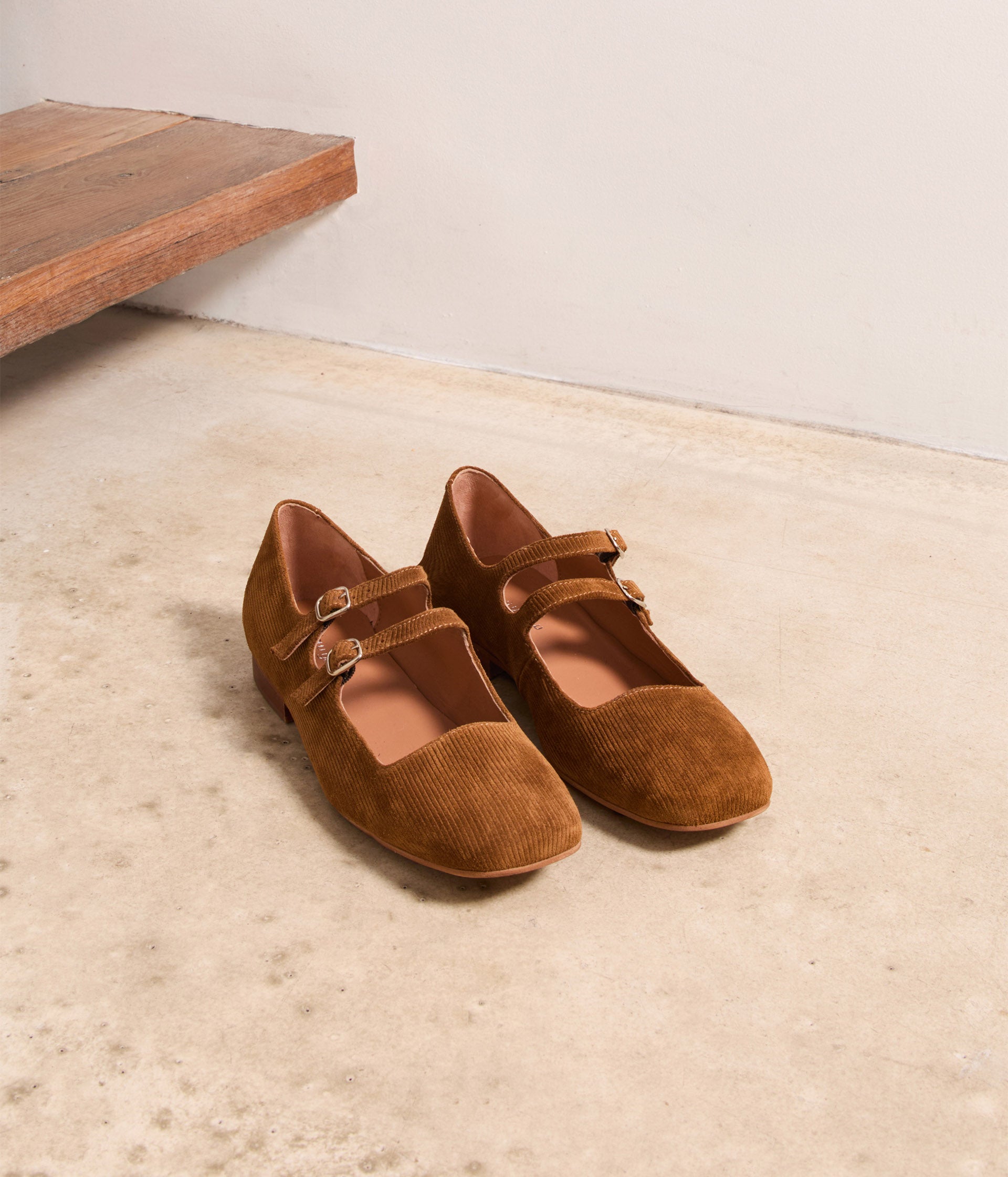 Babies velours cognac Aurella