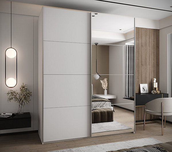Armoire Lux 3 à portes battantes H. 245,5 x L. 200 x P. 64, 2 portes