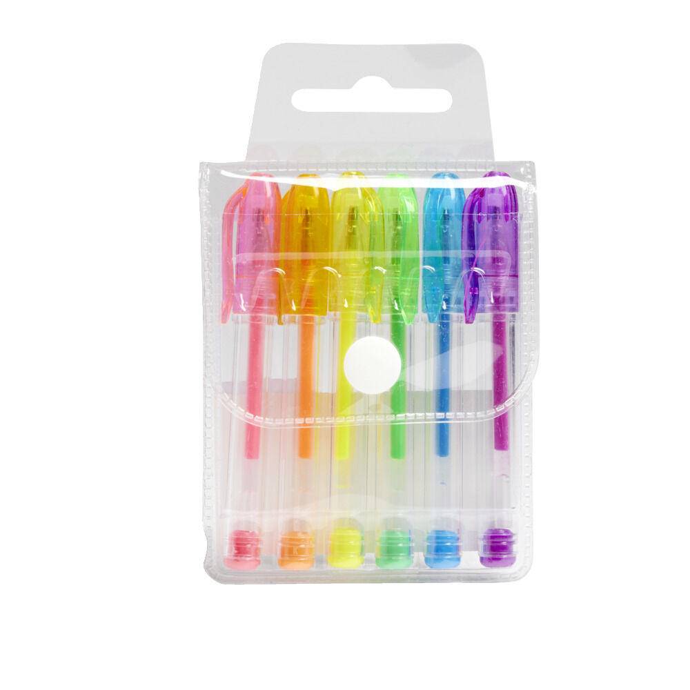 Mini stylo gel multicolore x6