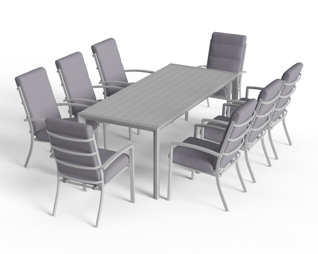 Jette 8 Seater Dining Setting Bundle - Bone