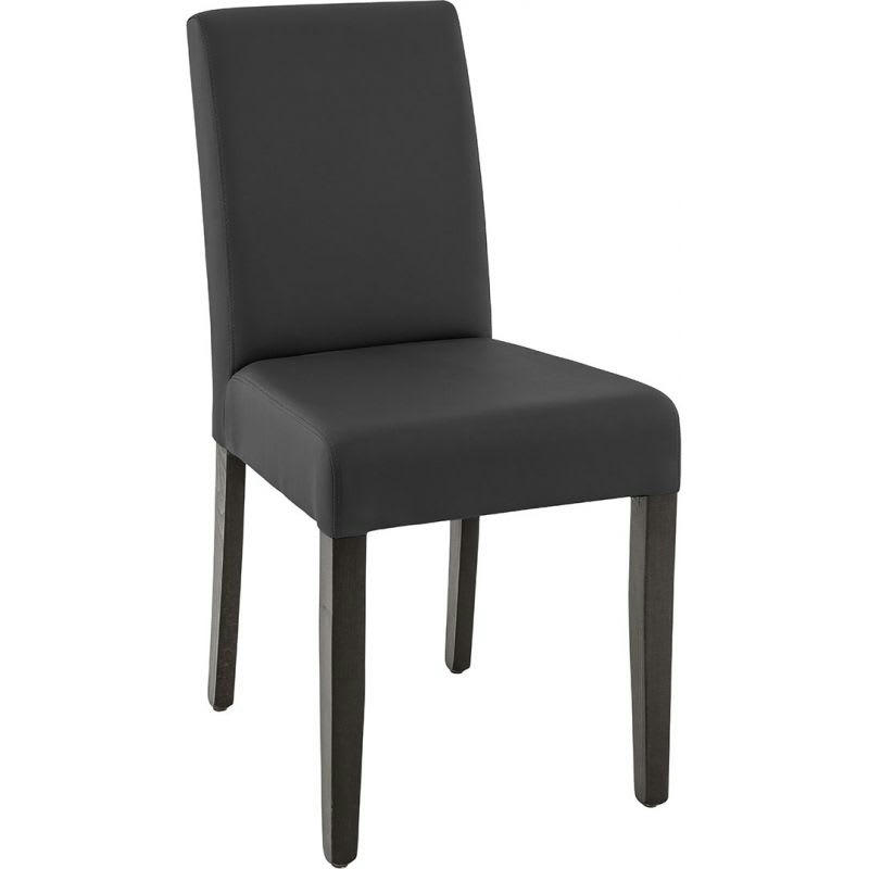 CLINTON - Chaise (lot de 2) structure en hêtre noir