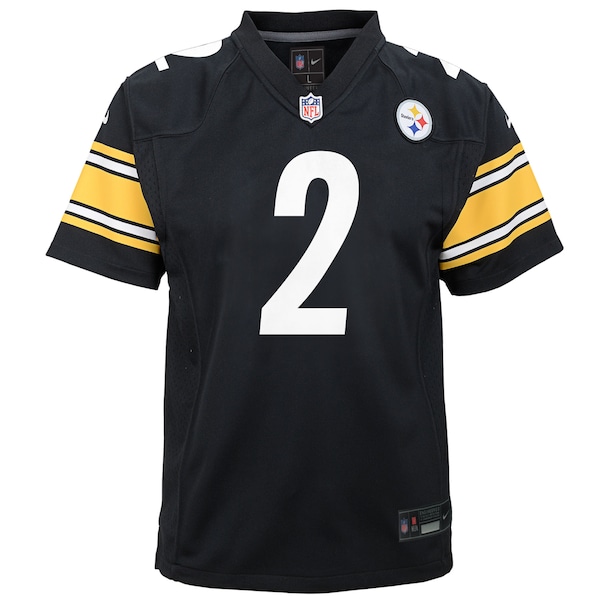 Justin Fields Pittsburgh Steelers Nike Youth Team Game Jersey - Black
