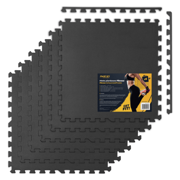 Mata do ćwiczeń Neo-sport NS-924 gimnastyczna puzzle 180x120 cm 192401