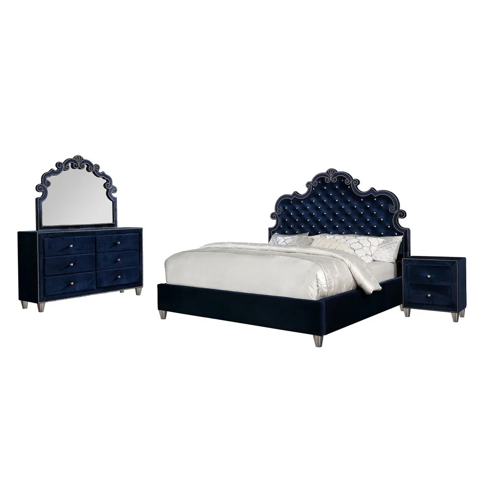 Best Quality Furniture 4-Piece Elena & Sierra Bedroom Set
