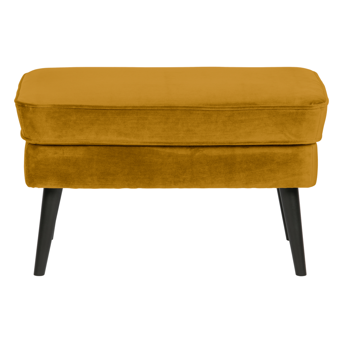 WOOOD hocker Rocco - Velvet - Oker - 47x77x51