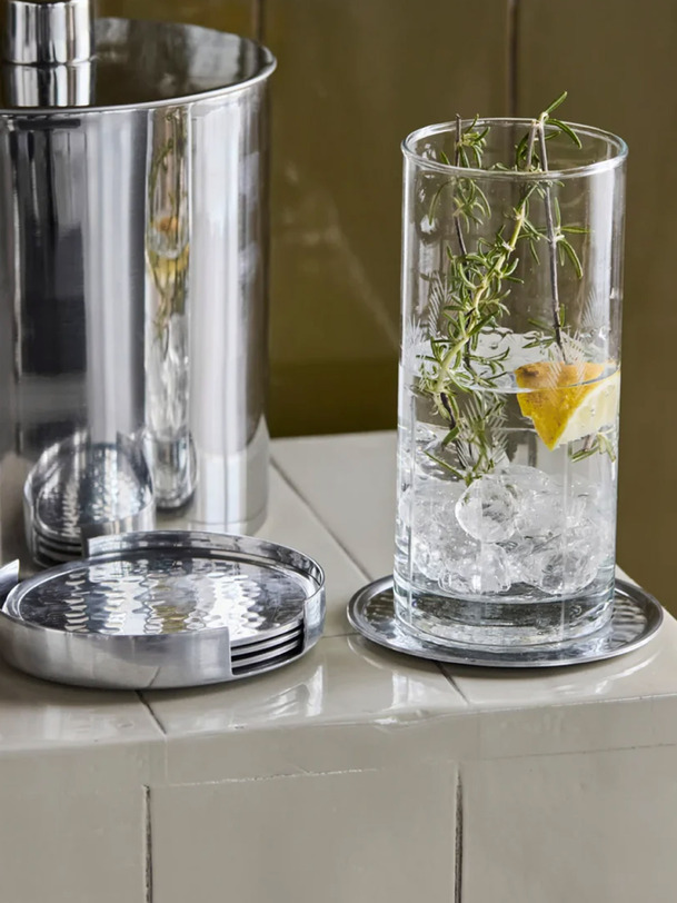 4 coasters chrome - house doctor chrome
