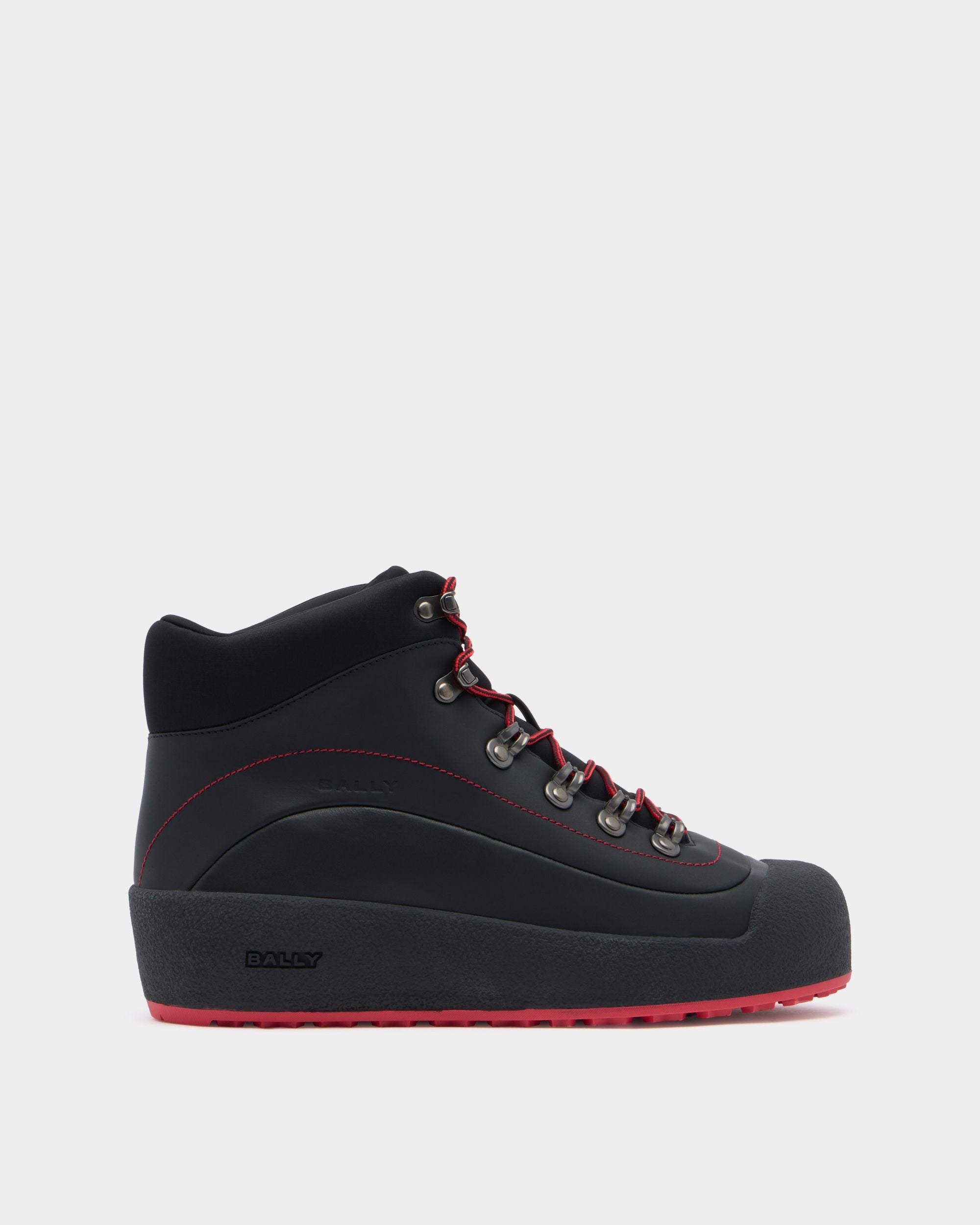 Bally Curling Stiefelette Aus Leder In Schwarz