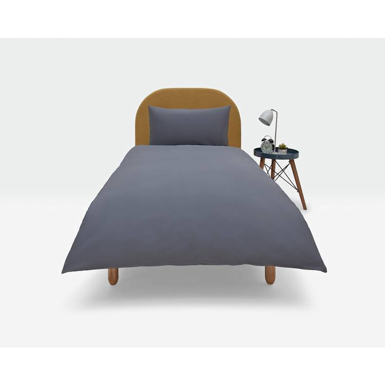 Habitat Cotton Rich 180 TC Plain Charcoal Bedding Set-Single