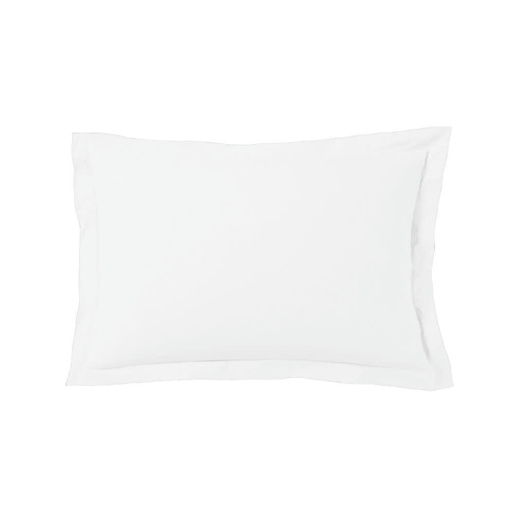 GAMME UNIS SATIN - Taie d'oreiller satin de coton 50x70 cm blanc
