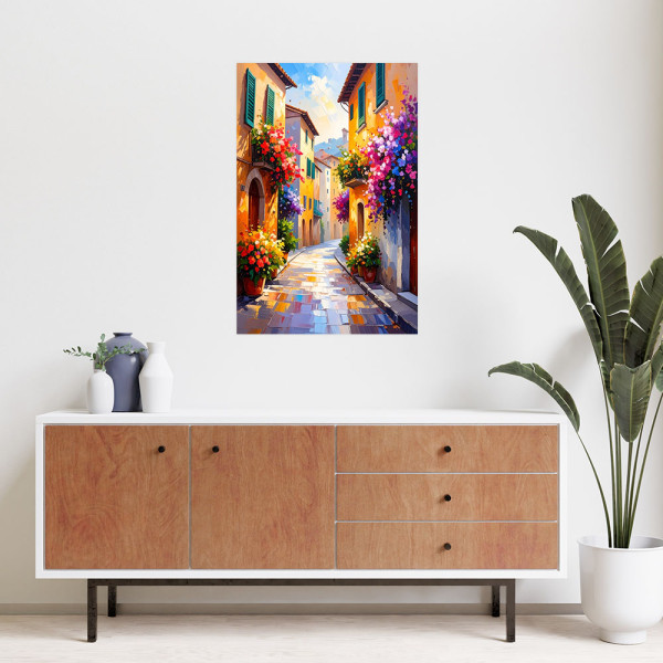 Naklejka na ścianę Feeby Kolorowe Piękne Włoskie Uliczki 20x30