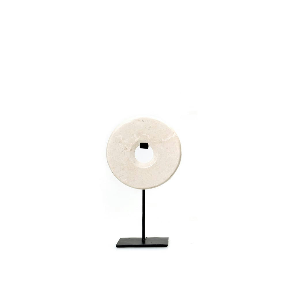 MARBLE - Statue en marbre blanc sur une base en métal petite