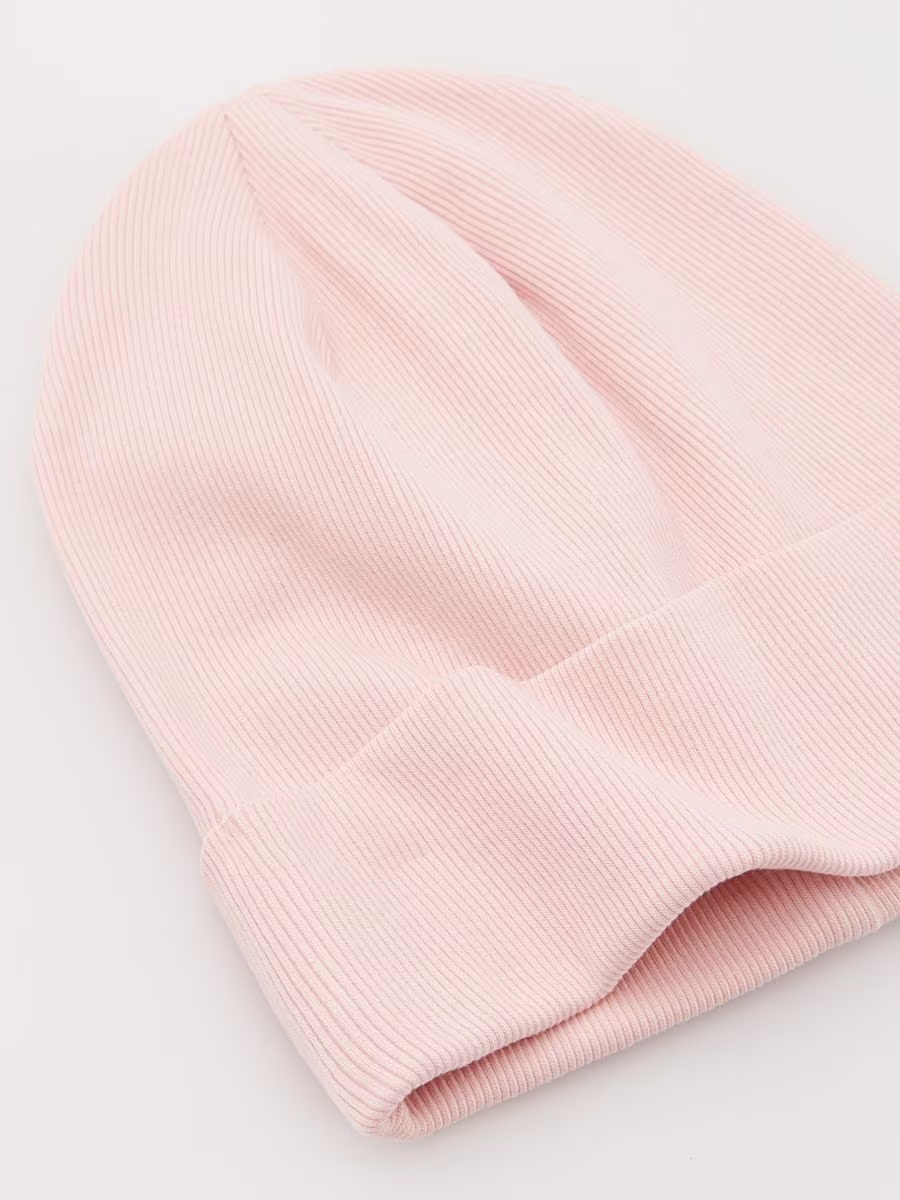 Rib Knit Cotton Rich Beanie