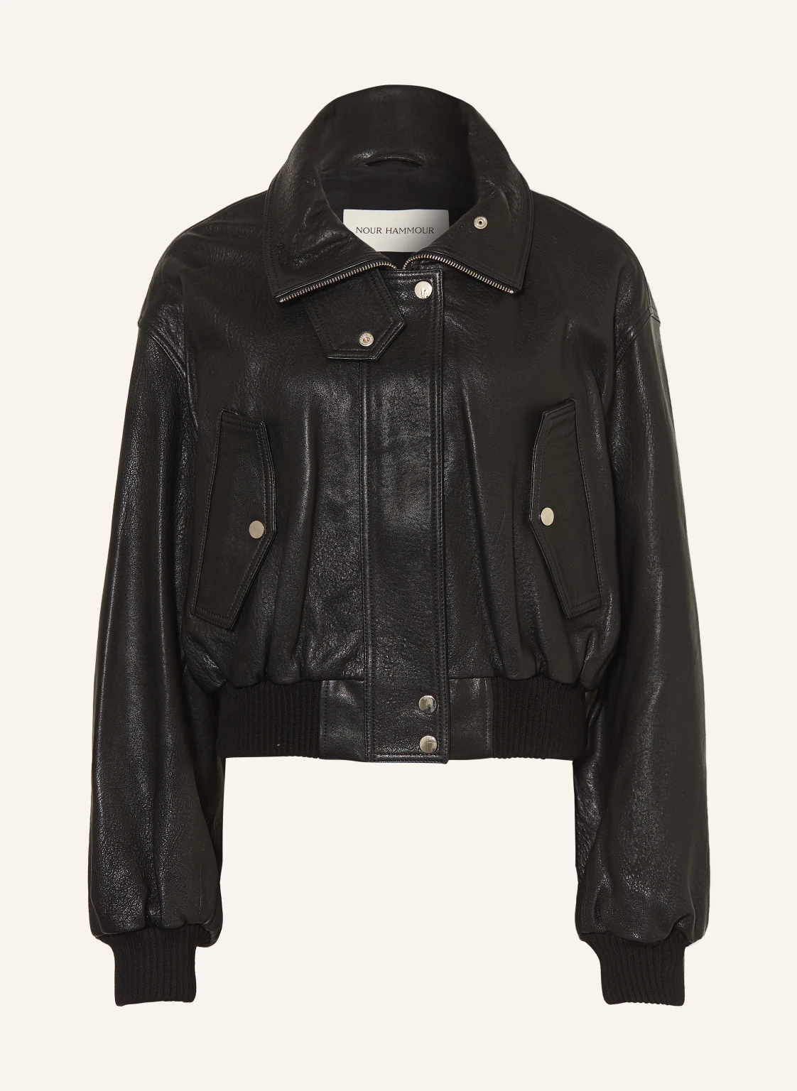NOUR HAMMOUR Lederjacke BRIAR