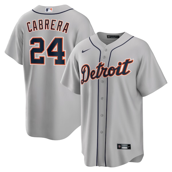 Miguel Cabrera Detroit Tigers Nike Road Replica Player Name Jersey - Gray/White