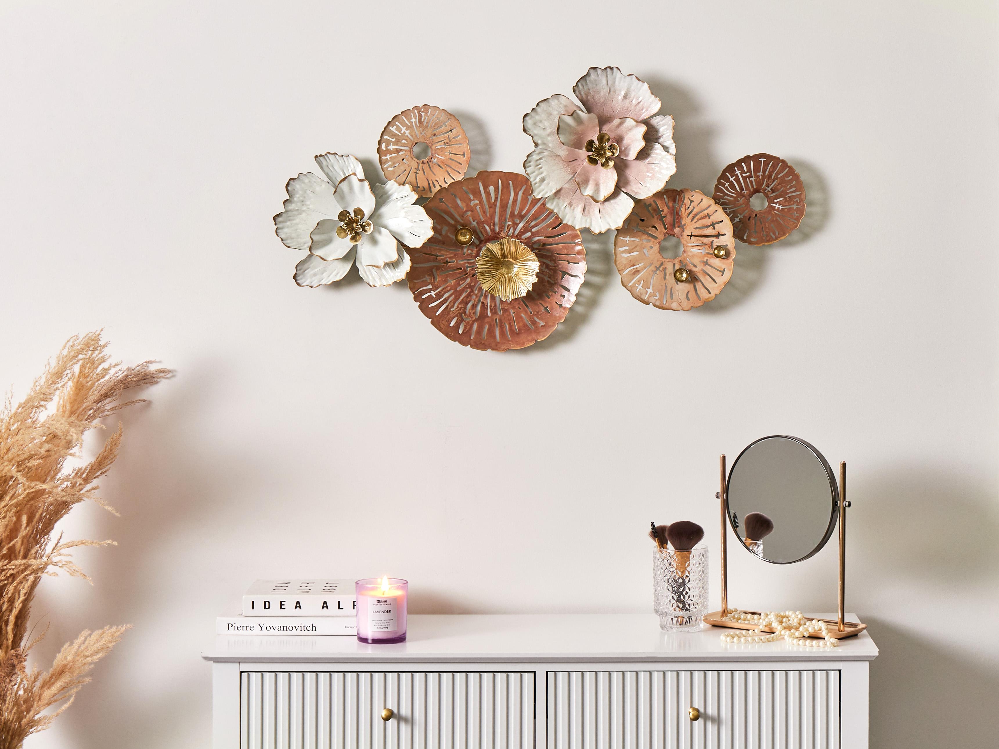 Wall Decor Flower GADOLINIUM Metal 45 cm Multicolour
